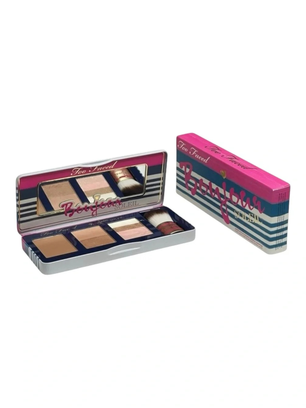 Deadstock: new Too Faced ㋛ Bonjour Soleil Bronzer Wardrobe Palette ㋛ Snow Bunny